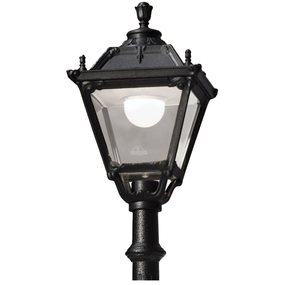 KARMEL-TOBIA Buitenlamp op paal E27 30W CCT Zwart
