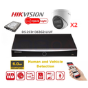  HIKVISION 6MP-bewakingscameraset – Tot 8x 6MP Dual-Light Turret-IP-camera  (DS-2CD1363G2-LIUF) – Lite-serie 8-kanaals PoE-NVR – Vooraf geïnstalleerde 4TB-harde schijf