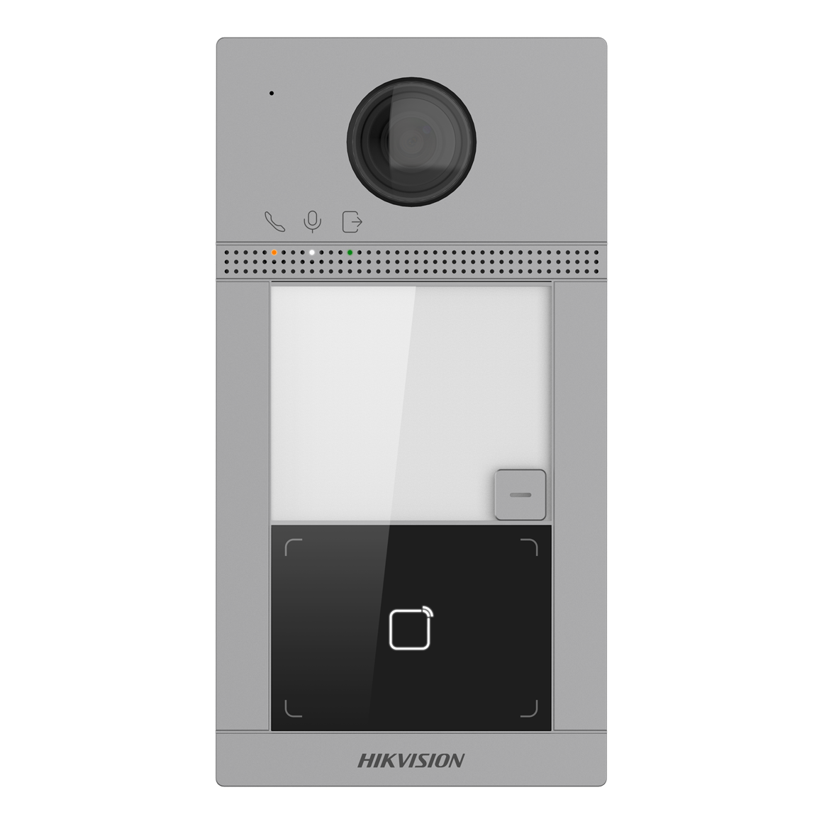 [DS-KV8113-WME1/S]  Hikvision DS-KV8113-WME1/S Villa deurstation Oppervlakte aluminium 1 x knop, PoE/ 12 VDC, Mifare kaart WIFI - 2 relais