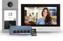 Hikvision DS-KIS604-S(C) IP-POE video-intercomset met 1 belknop, opbouwmontage, aluminium behuizing en 7-inch touchscreen met wifi-monitor.