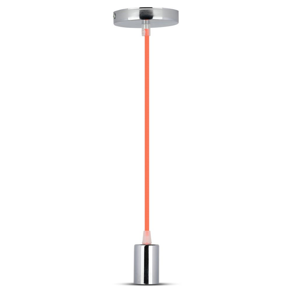 VT-7338 CHROOM METALEN BEKER HANGERTJE LICHT ORANJE