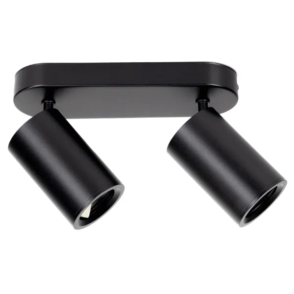 Metal GU10 spotlight (x2) with 2-way adjustable angle