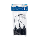 E27 plastic socket with terminals, black, 3 pcs