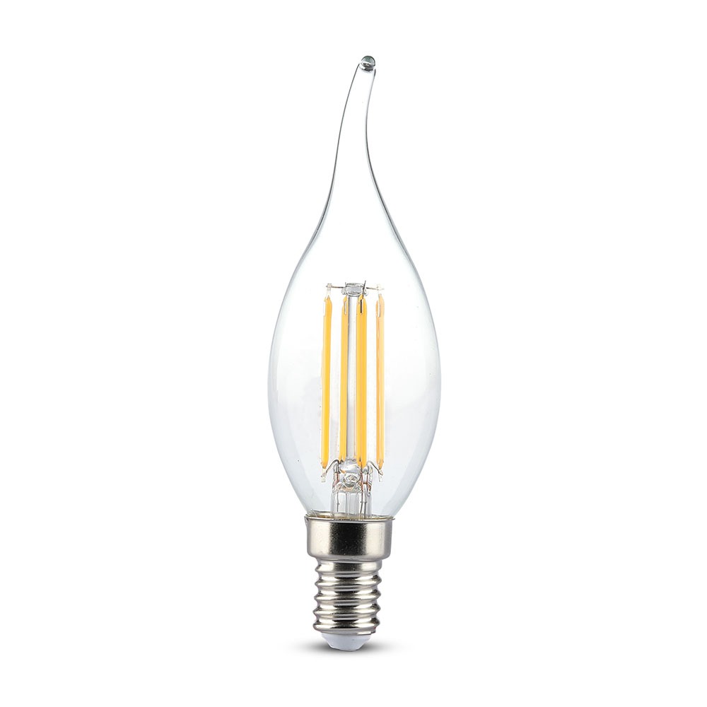 VT-1949 4W CANDLE FILAMENT BULB AMBER COVER-TIP  E14 Colorcode 2200K-Warm White