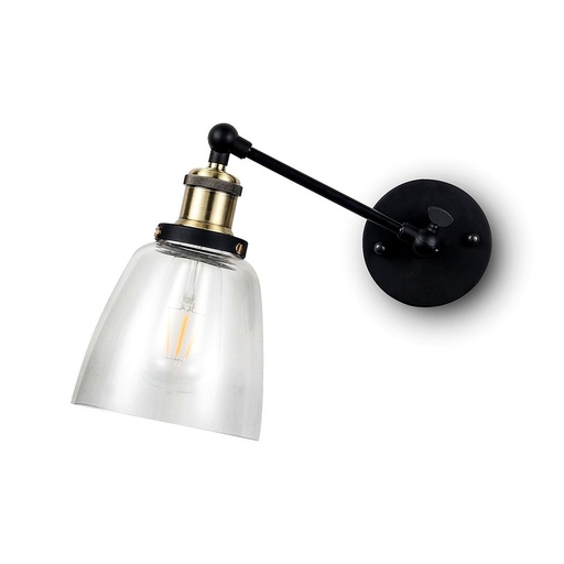 [3861] VT-7142 CONE SHAPE GLASS WALL LAMP -TRANSPARENT D:140