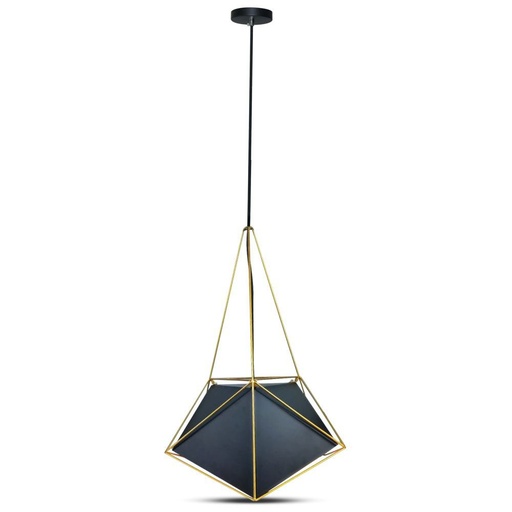 [3945] VT-7401 BASICS NET PRISM PENDANT LIGHT,BLACK LAMPSHADE WITH GOLD WIRE-D:400*540MM