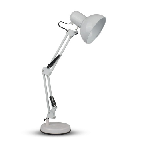 [40351] VT-7512DESIGNER TABLE LAMP WITH ADJUSTABLE METAL BRACKET+SWITCH &amp; E27 HOLDER-WHITE