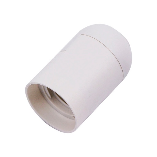 [8750] E27 LAMP HOLDER (POLYBAG WITH CARD) - WHITE