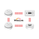 Wisualarm Wireless Interconnected Smoke Alarm & CO Alarm & Heat Alarm 4PC Kit