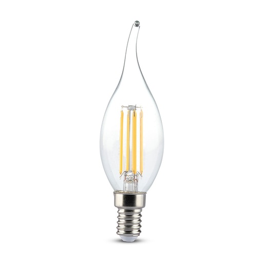 [7114] VT-1949 4W CANDLE FILAMENT BULB AMBER COVER-TIP  E14 Colorcode 2200K-Warm White