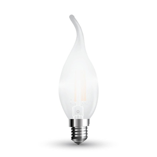 [7177] VT-2056D 4W CANDLE FILAMENT DIMMABLE FROST COVER BULB WITH TIP  E14 Colorcode 2700K-Warm White