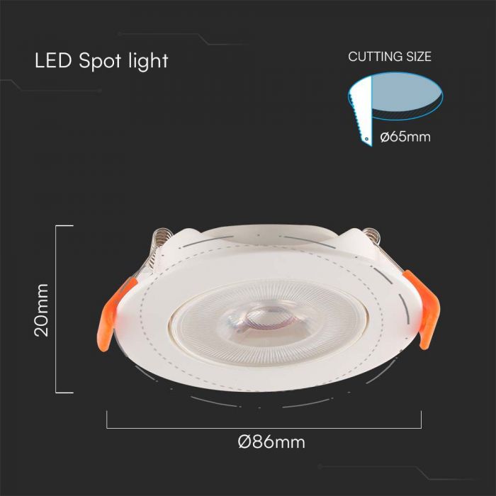 VT-2933 33W LED ZOOM FITTING DOWNLIGHT  ROUND Colorcode 3000K-Warm White