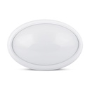VT-8016 12W FULL OVAL IP54 DOME LIGHT  WHITE BODY Colorcode 6400K-Cold White