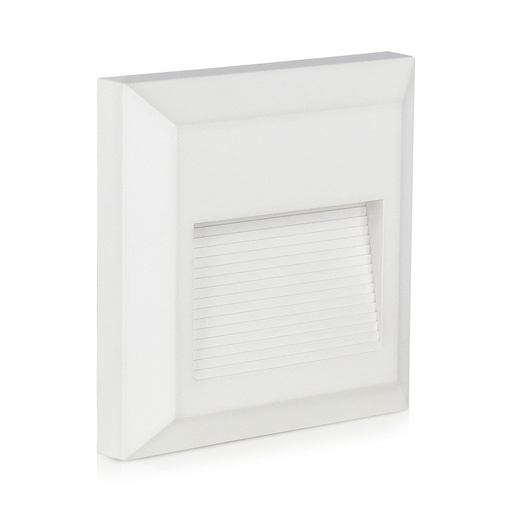 [1320] VT-1152 2W LED MARCHE-PIED CORPS BLANC CARRÉ 124x124x27mm