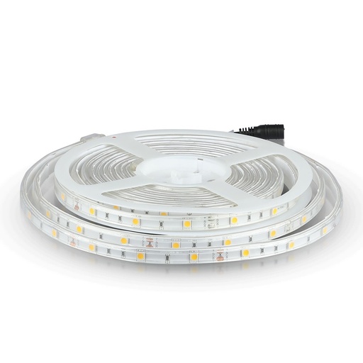 [2155] VT-5050-60 BANDE LED 9,6 W IP65 (ROULEAU DE 5 M) 6000K -12VDC