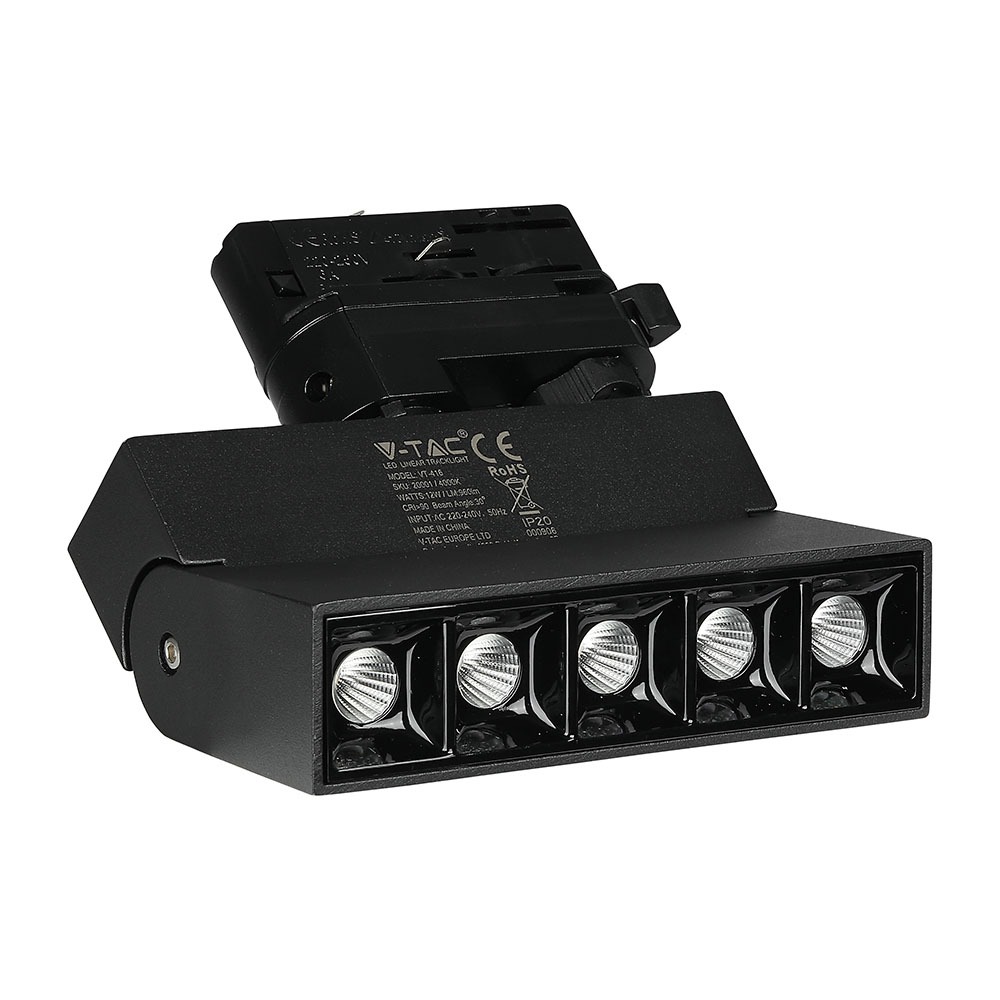 Rail d'éclairage linéaire à LED VT-416 12 W avec puce Samsung, corps noir