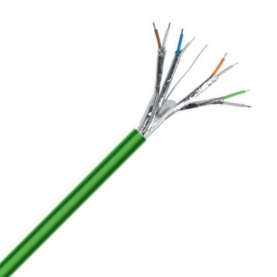 [TPGF4P0,6-CCA] Intercom Cable 2 Wire/IP / 4xPairs LS0H Green 4X2X0,6mm / m