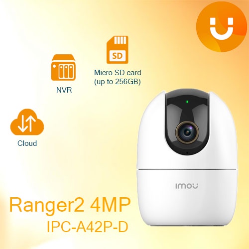 [IMOU-IPC-A42P-D] IMOU Ranger 2 IPC-A42P Wi-Fi pan- en kantelcamera 4MP 3,6 mm (92°) vaste lens