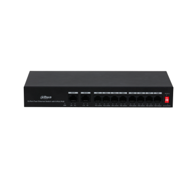 [DH-PFS3010-8ET-65-V2] DH-PFS3010-8ET-65-V2 10-Port Unmanaged Desktop Switch 8-port Fast Ethernet PoE + 2-port Gigabit Ethernet 65W