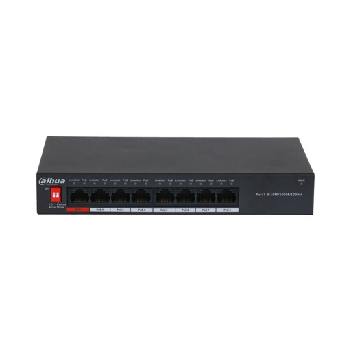 [PFS3008-8GT-96-V2] Dahua PFS3008-8GT-96-V2  Switch Dahua de 8 ports PoE Gigabit 96W 