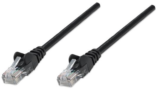 [343350] INT Network Cable, Cat6 Compatible, CCA, U/UTP, PVC, RJ45, 5.0 m, Black, Bag