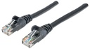 INT Network Cable, Cat6 Compatible, CCA, U/UTP, PVC, RJ45, 3.0 m, Black, Bag