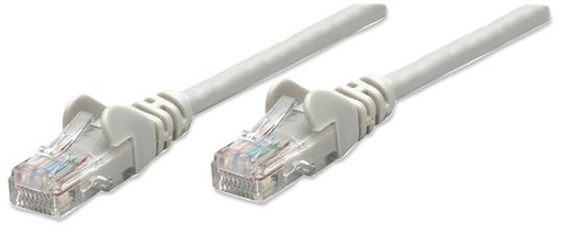 [334129] INT Network Cable, Cat6 Compatible, CCA, U/UTP, PVC, RJ45, 3.0 m, Grey, Bag