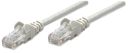 [336765] INT Network Cable, Cat6 Compatible, CCA, U/UTP, PVC, RJ45, 5.0 m, Grey, Bag