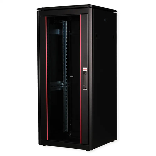 [26.21.0221] ROLINE 19" Armoire Rack Pro 26 U, 600 x 600 mm, porte vitrée noire
