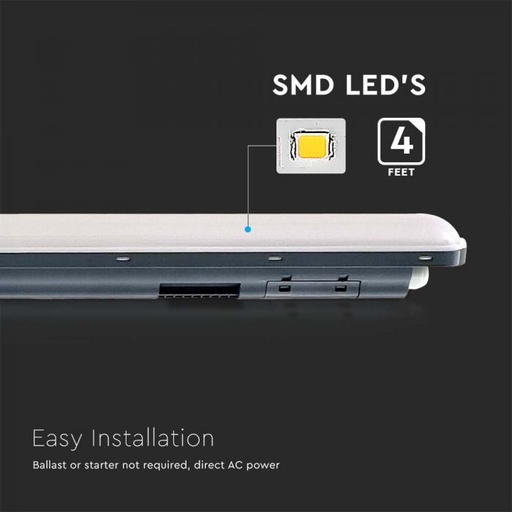 [VT-1253] VT-1253 36W LED WP X-SERIE ECONOMISCHE BUIS 120CM 120LM/W