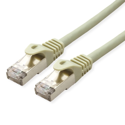 Cordon de raccordement S/FTP Cat.6A (30-50-70-90 m), solide, LSOH, gris