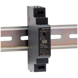 [DC12V-15-DIN] MW HDR-15-12 Schakelvoeding, DIN-montage, 15 W, 12 V / 1,25 A