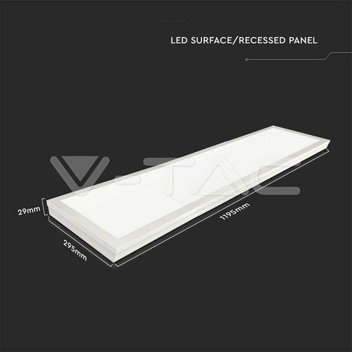 VT-6147 40W LED BACKLITE PANEL 1200x300MM 2in1 Recessed and Surfaced