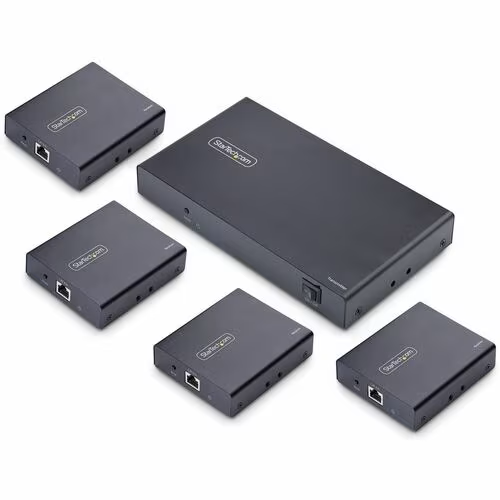 [4K7014IC-EXTEND-HDMI] StarTech.com 4-Port HDMI Extender and Splitter Over CAT6, 4K 60Hz, Up to 230ft (70m), 1x4 HDMI over Ethernet Distribution Kit