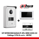 Dahua Villa Kit Module 1x Buttons IP - 2 Wires - Card Reader 48VDC + 7" Color Monitor 
