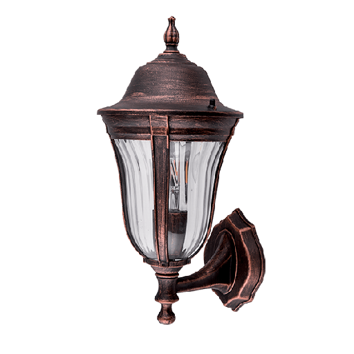 [96201WUBRB] ELMARK 96201WU/BRB - LANTERNE MARK 201 VERS LE HAUT 1XE27 NOIR ROUGE LAITON