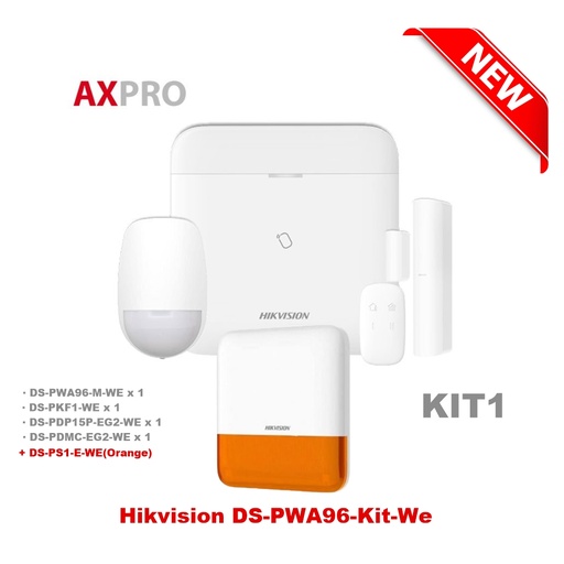 [DS-PWA96-KIT01] Hikvision DS-PWA96-Kit-WE Wireless Alarm Kit 1 