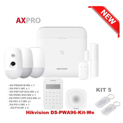 [DS-PWA96-KIT05] Hikvision DS-PWA96-Kit-WE Wireless Alarm Kit 5
