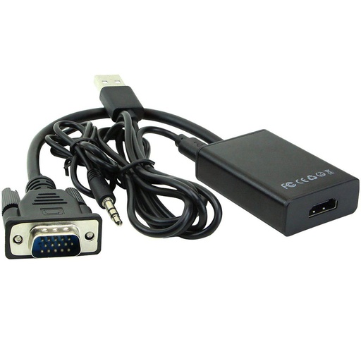 [VGATOHDMI] MicroConnect VGA naar HDMI-converter met USB-voeding en audio