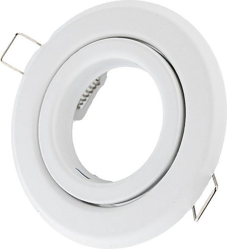 [9251R/W] ELMARK SA-51R 1xGU10 DOUILLE RONDE BLANC MOBILE + Douille GU10
