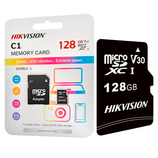 [HS-TF-E1-128G] Hikvision HS-TF-C1STD-128G 128GB microSDXC Klasse C10 voor bewaking