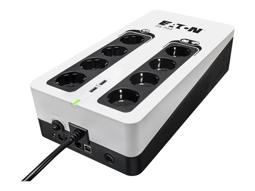 [3S700D] Eaton 3S 700 UPS AC 220-240 V 420 Watt 700 VA 1-fase USB-uitgangsconnectoren: 8 DE/NL-aansluitingen