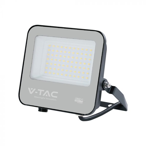 VT-4455 50W schijnwerper met Cree-chip, zwarte behuizing, grijs glas, 135lm/W