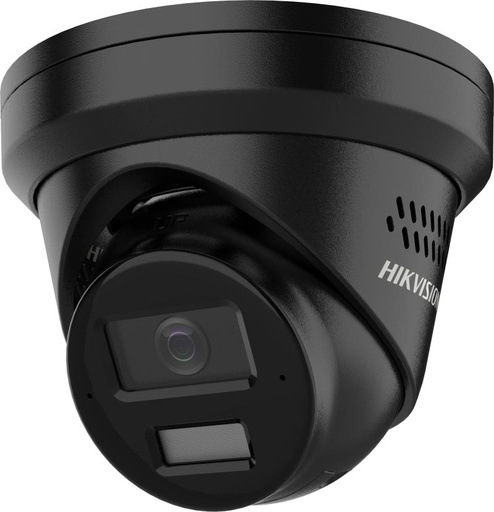 [DS-2CD2383G2-LI2U-BK] Hikvision DS-2CD2383G2-LI2U/SL(Bk)  2.8mm  8 MP  IP Turret Camera  Acusense and Smart Hybrid Light with Dual Built-in Microphone, Black Finish