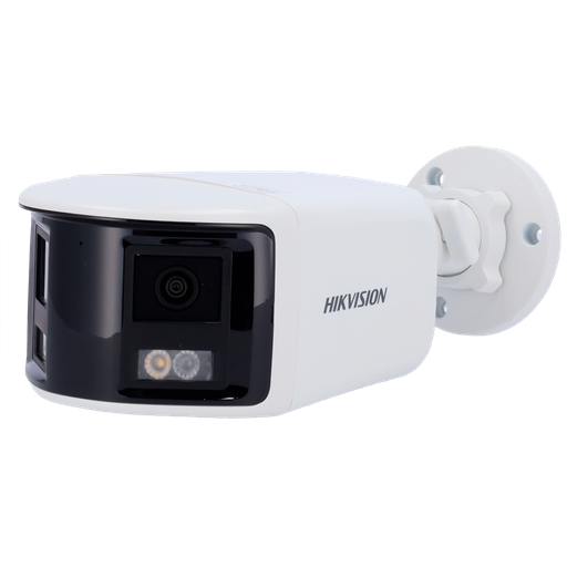 [DS-2CD1T83G2P-LIUF/SL] HIKVISION DS-2CD1T83G2P-LIUF/SL (2mm) 8 Megapixel IP Bullet Camera - Dubbele 2mm Panoramische Lens 30m Hybride Verlichting | Afschrikkende Sirene &amp; Knipperlicht Bewegingsdetectie 2.0 MicroSD Ingebouwde Microfoon &amp; Luidspreker: PoE: IP67