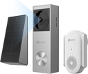 Ezviz EP3x Pro 3K Dual Lens Doorbell and Solar Panel with CH1 Chime - 5200mAh Battery, Built-in 32GB eMMC, Waterproof