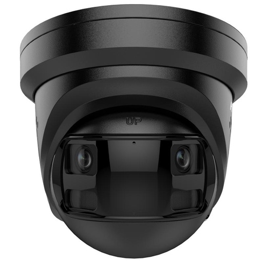[DS-2CD2383G2P-LISU/SL-B] Hikvision DS-2CD2383G2P-LISU/SL(180°)/Noir Caméra IP panoramique 8MP-2mm 180°  avec éclairage hybride intelligent , double objectif 2,0 mm