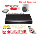 HIKVISION Surveillance Camera Set 8x Chanel 8MP Value G2 Serie Dual Light MD2.0 -   2/3/4/5/6/7/8X IP Camera Turret 8MP -   NVR 8xChannel POE Acusense- Hard Disk 4/6Tb Preinstalled