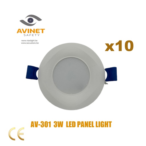 AV-301 3W LED PANEL LIGHT 220V  ROUND * 10 