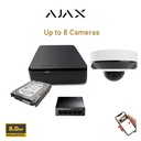 AJAX 8MP Video Surveillance Kit with Up to 8 Dual Light Dome Cameras + 8CH PoE NVR + 4TB HDD